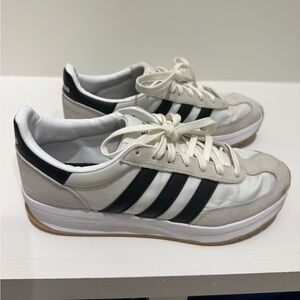 Adidas Women’s  White and Black Sneakers